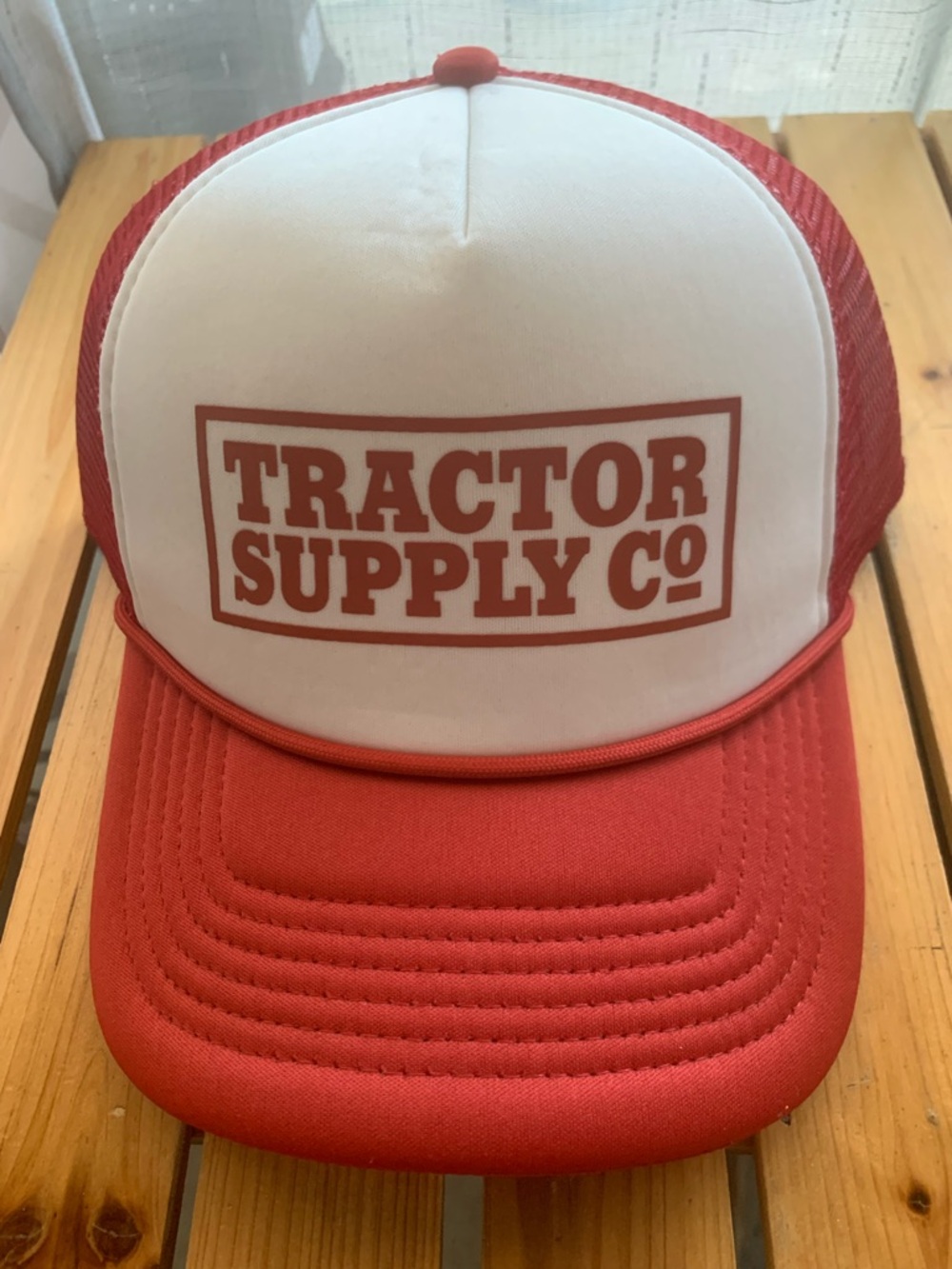 NWT Tractor Supply Co. White and Red Trucker Hat
